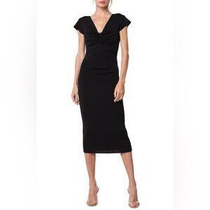 Elegant Black Midi Dress CIEBON
